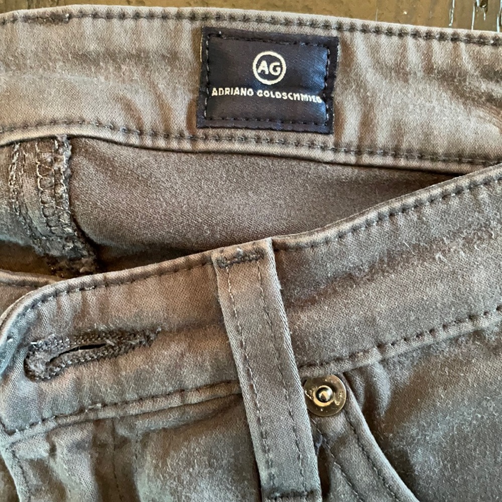 AG charcoal grey cigarette leg denim